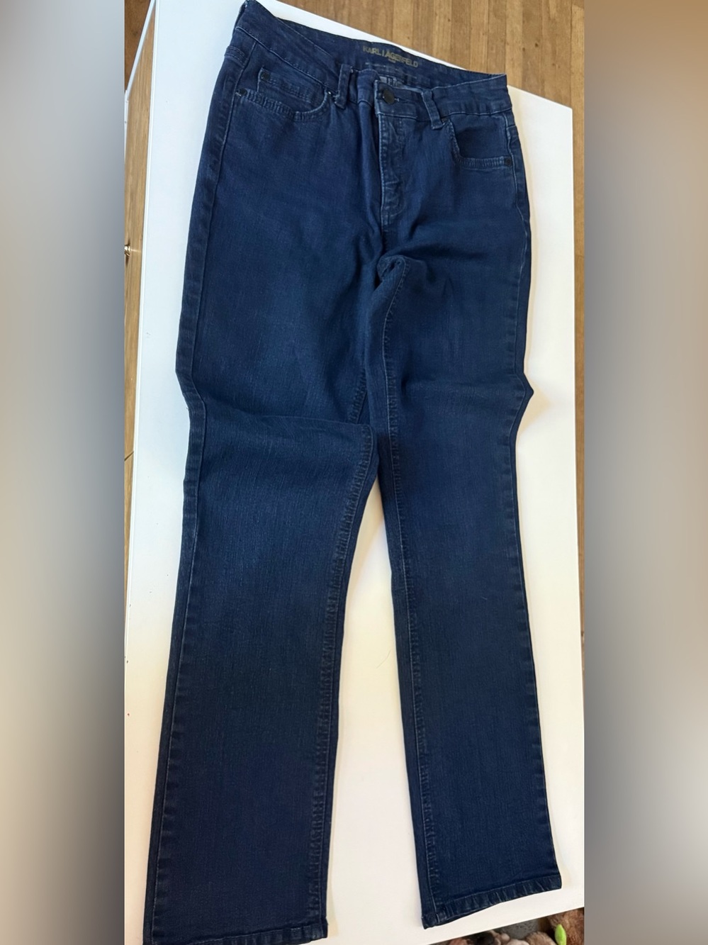 Bejewelled Karl Lagerfeld Navy Skinny Jeans - size 4